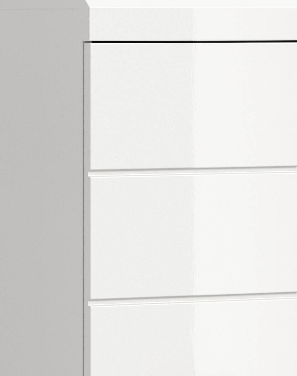 Schrank Scout weiß weiß Hochglanz B/H/T: ca. 74x88x31 cm