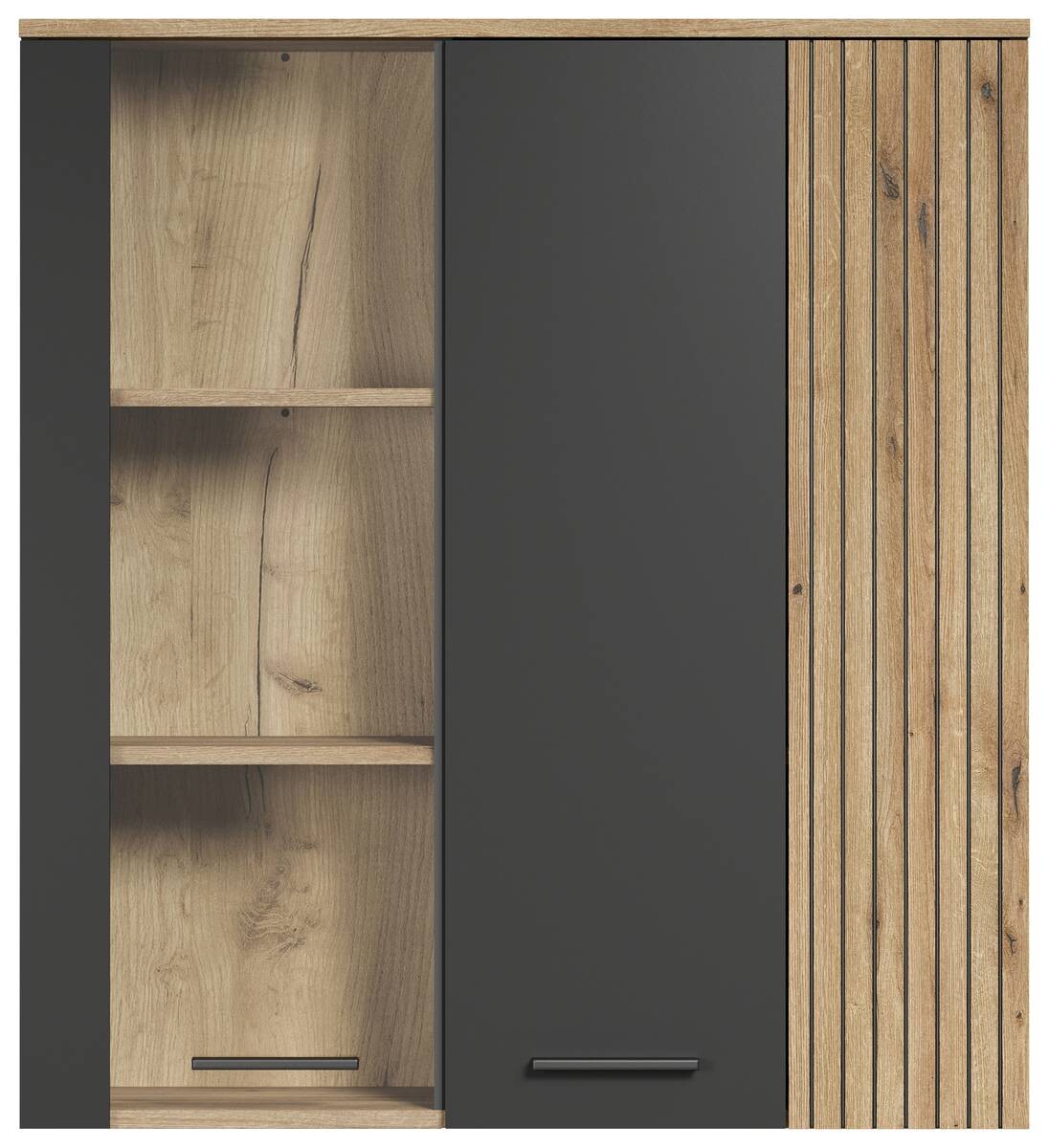 Hängevitrine Esteban anthrazit Eiche Evoke Coast Nachbildung B/H/T: ca. 90x99x34 cm Hängevitrine Esteban anthrazit Eiche Evoke Coast Nachbildung B/H/T: ca. 90x99x34 cm