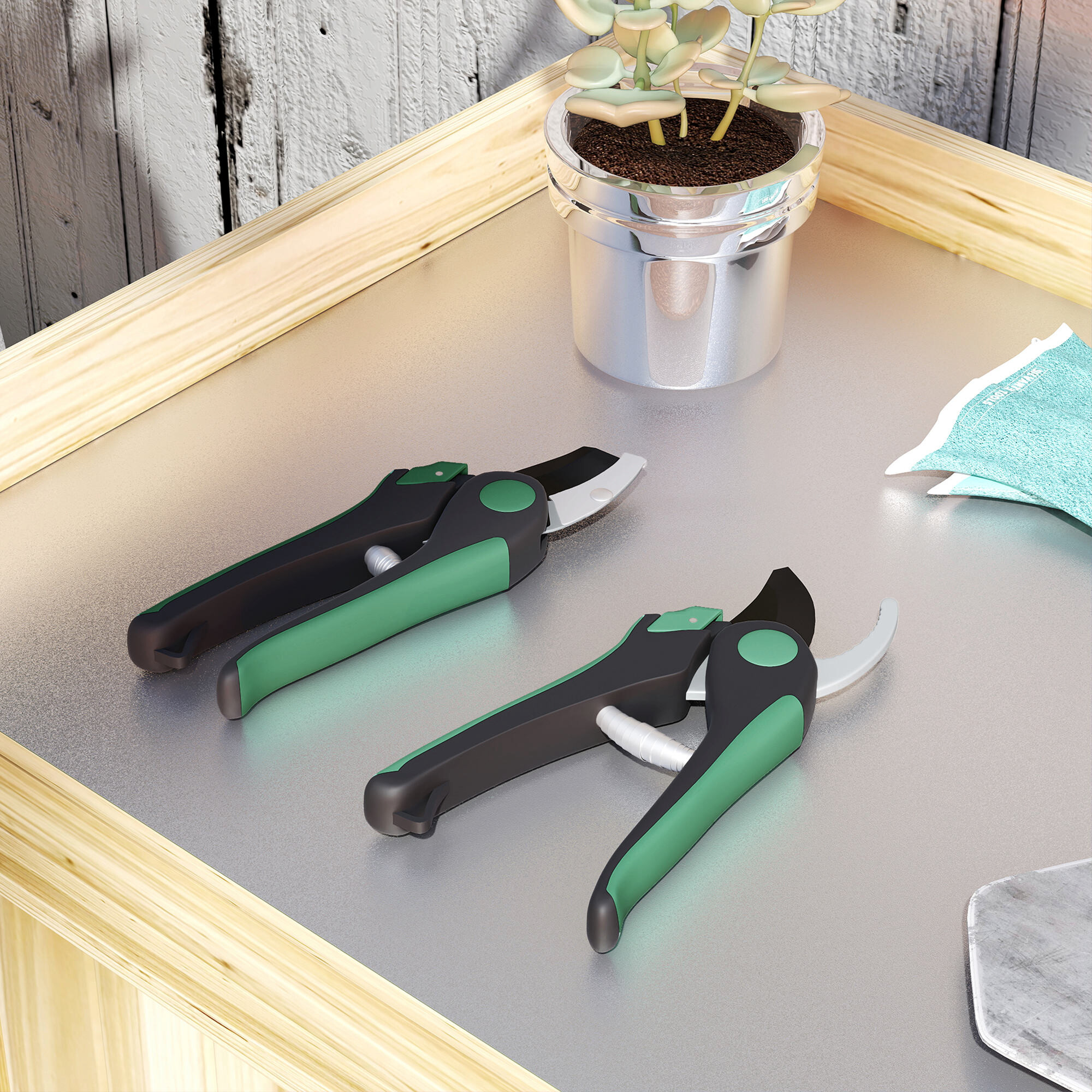 Outsunny Gartenwerkzeug Set grün Kunststoff B/H/L: ca. 6x2x21 cm