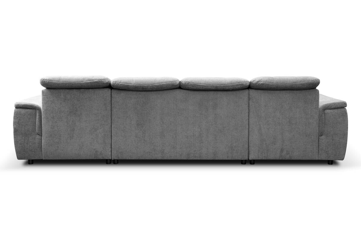 Wohnlandschaft Nadja grau Microfaser B/H/T: ca. 330x105x174 cm