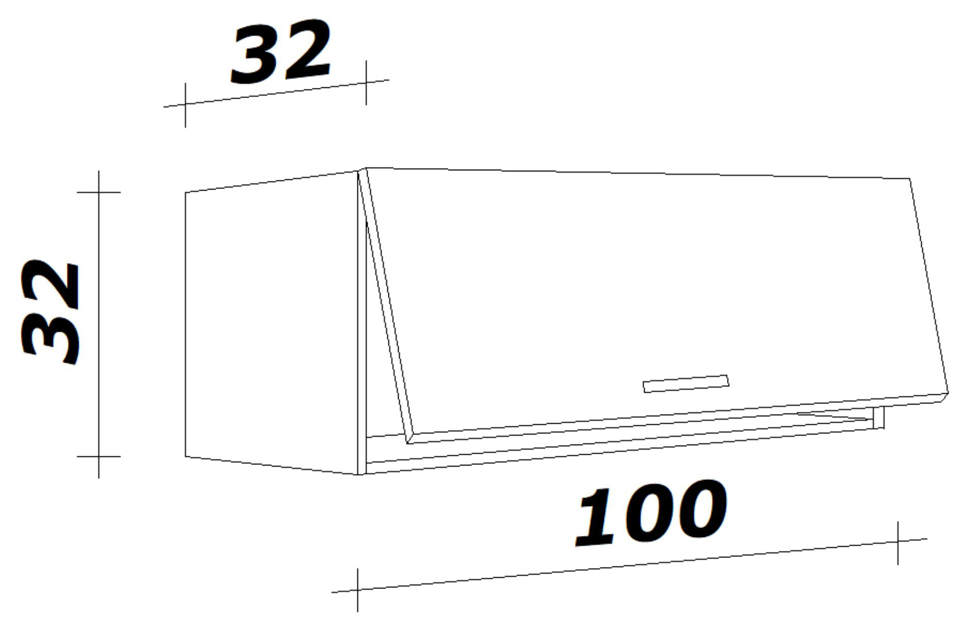Flex-Well Hängeschrank Lucca weiß matt B/H/T: ca. 100x32x32 cm