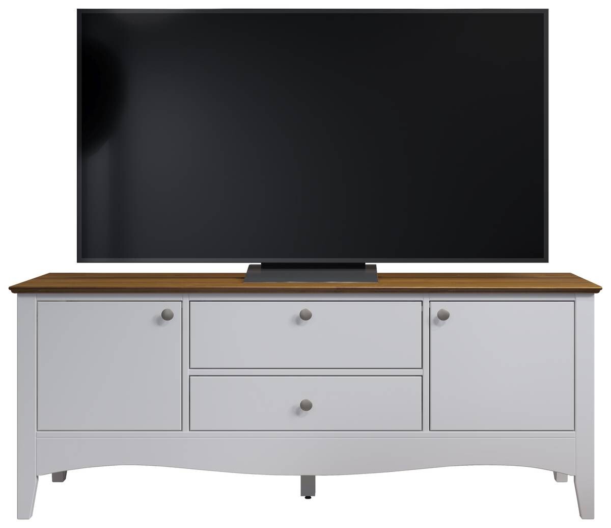 TV-Lowboard Lissabon weiß lackiert café braun lackiert B/H/T: ca. 140x58x42 cm