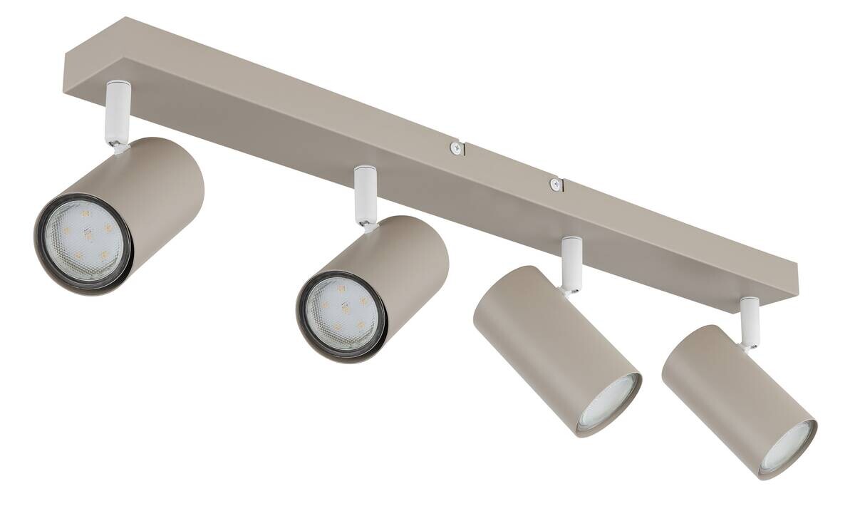 GLOBO Spot sand weiß Metall B/H/L: ca. 56x6x12 cm GU10 4 Brennstellen