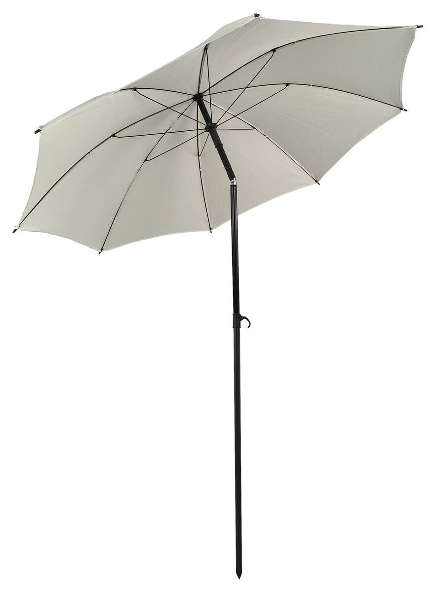 VCM Balkon-Sonnenschirm beige Stahl H/D: ca. 280x180 cm