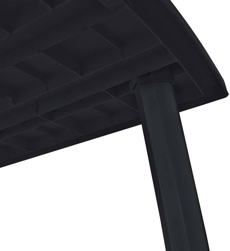 ProGarden Tisch Trio anthrazit Kunststoff B/H/L: ca. 90x72x216 cm