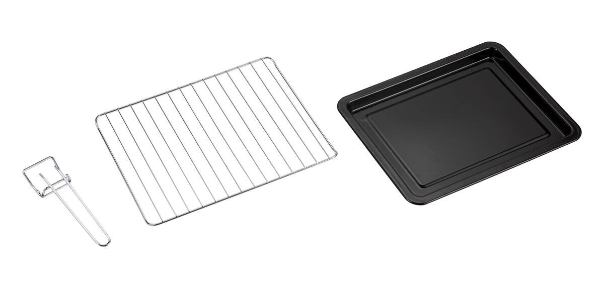 POCOline Mini-Backofen silber Metall B/H/L: ca. 42,6x33,7x51,1 cm