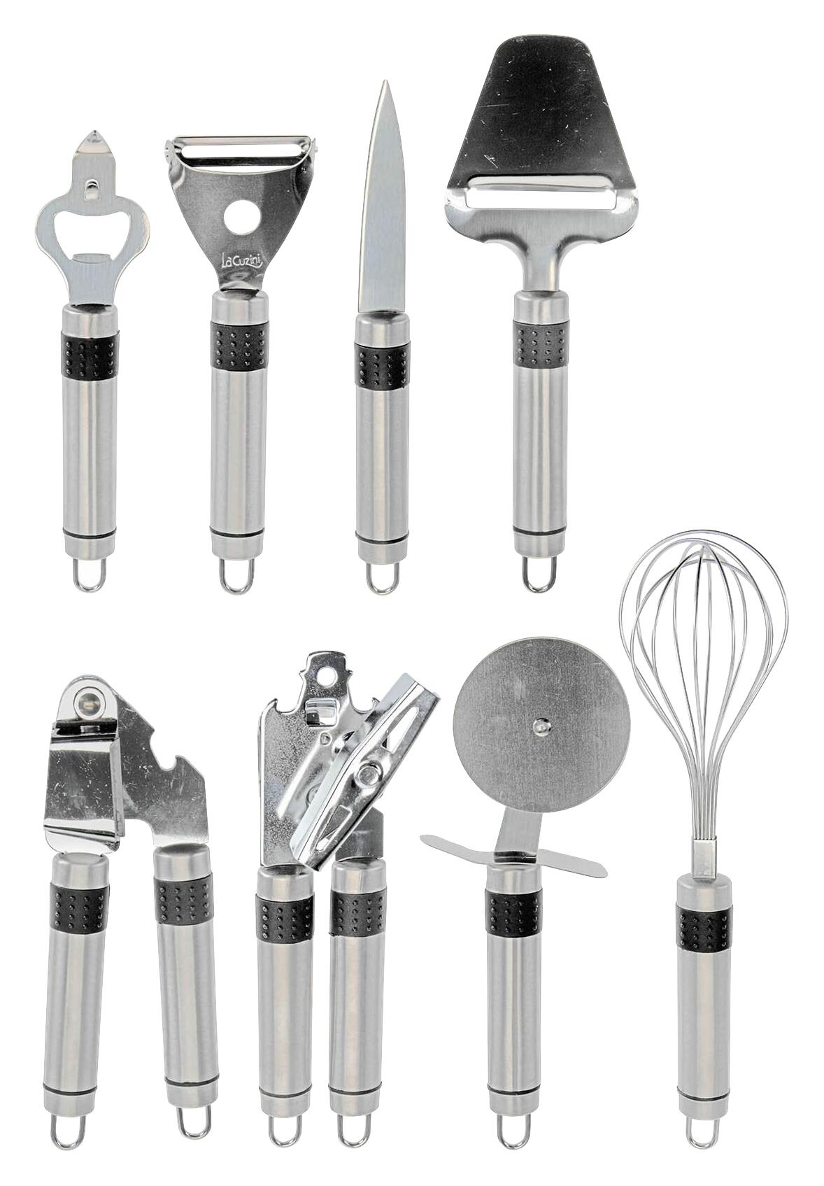 Küchenhelferset silber Edelstahl L: ca. 42 cm