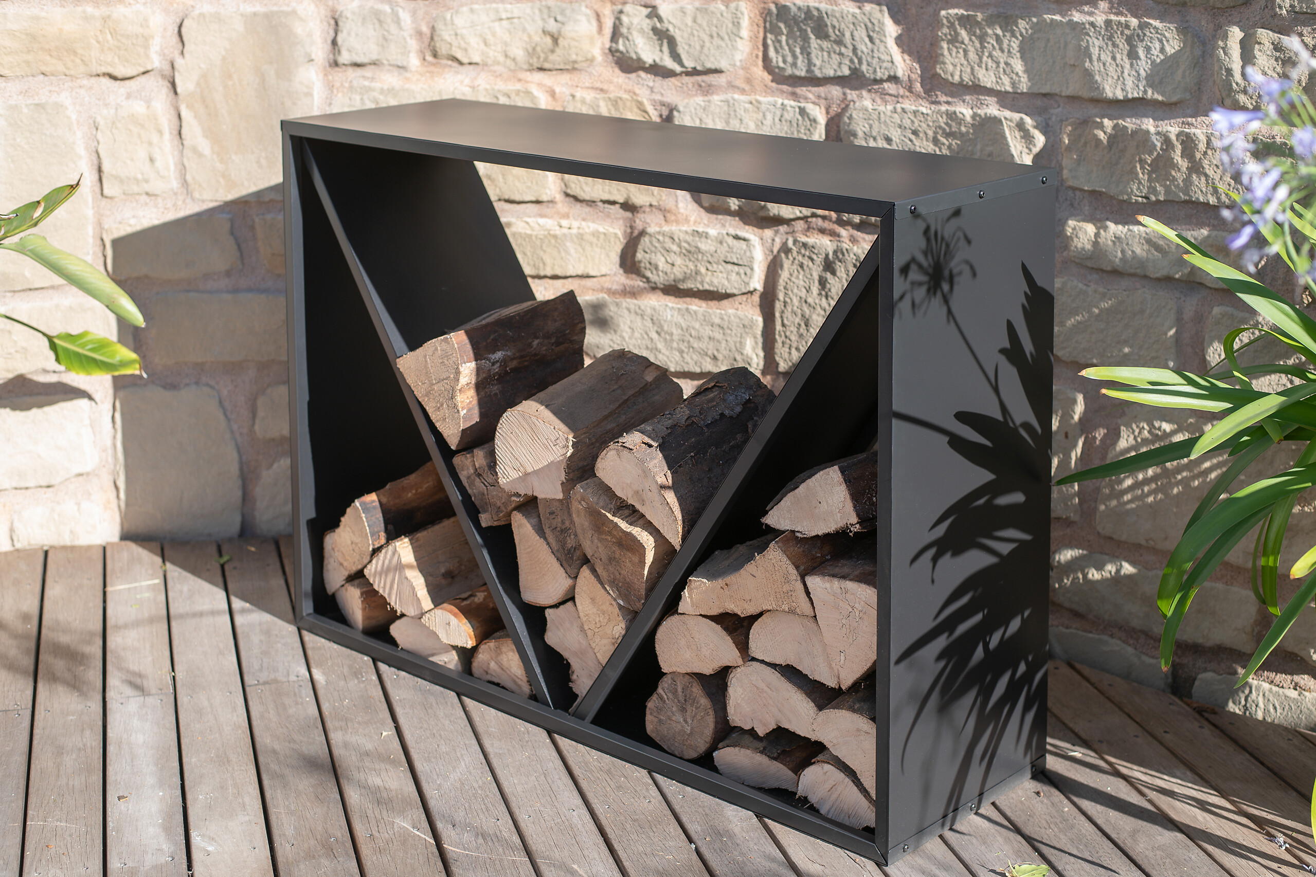 Westmann Kaminholzregal schwarz B/H/T: ca. 115x80x35 cm