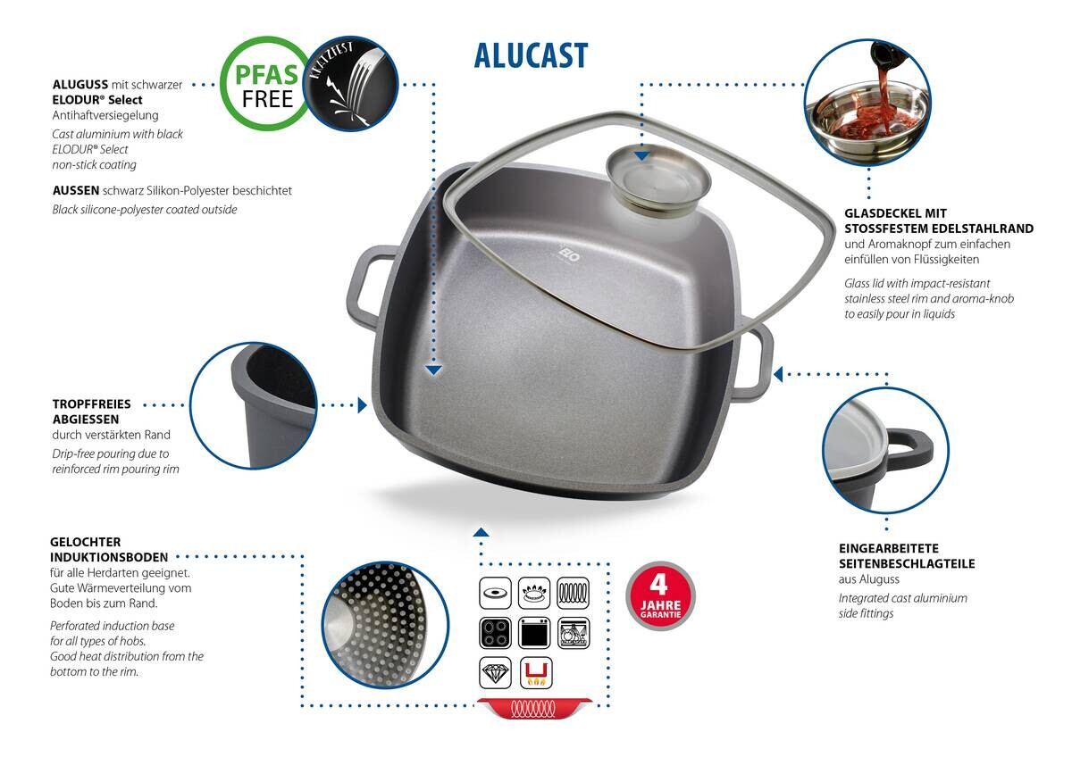 ELO Servierpfanne schwarz Aluguss