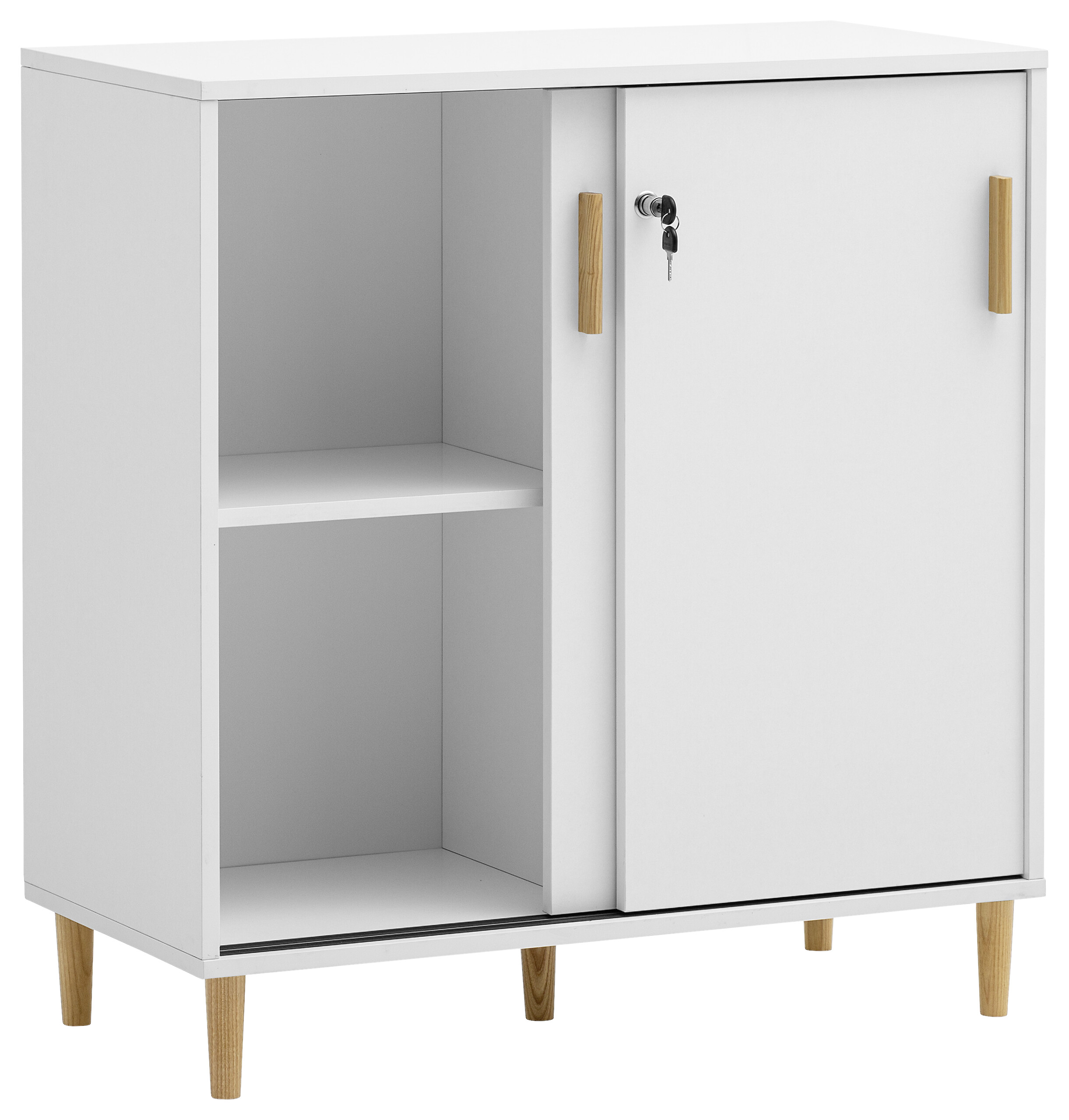 Schiebetürenschrank Torge weiß matt B/H/T: ca. 80,1x84,8x38,2 cm