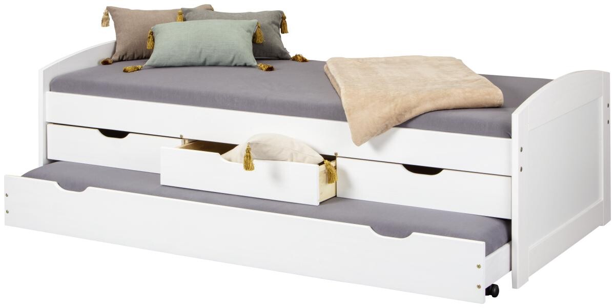 Funktionsbett Ulli weiß Liegefläche B/L: ca. 90x200 cm