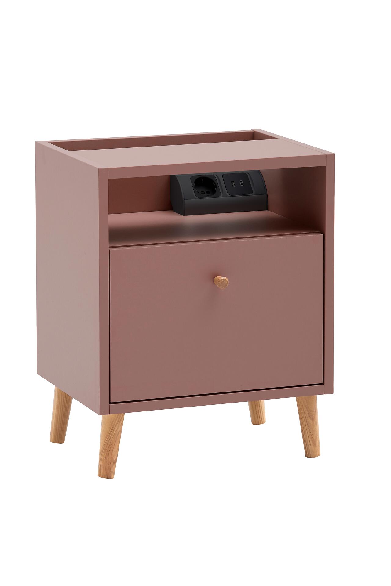 Nachtkonsole Bjarne mauve B/H/T: ca. 40,2x50,1x32,7 cm