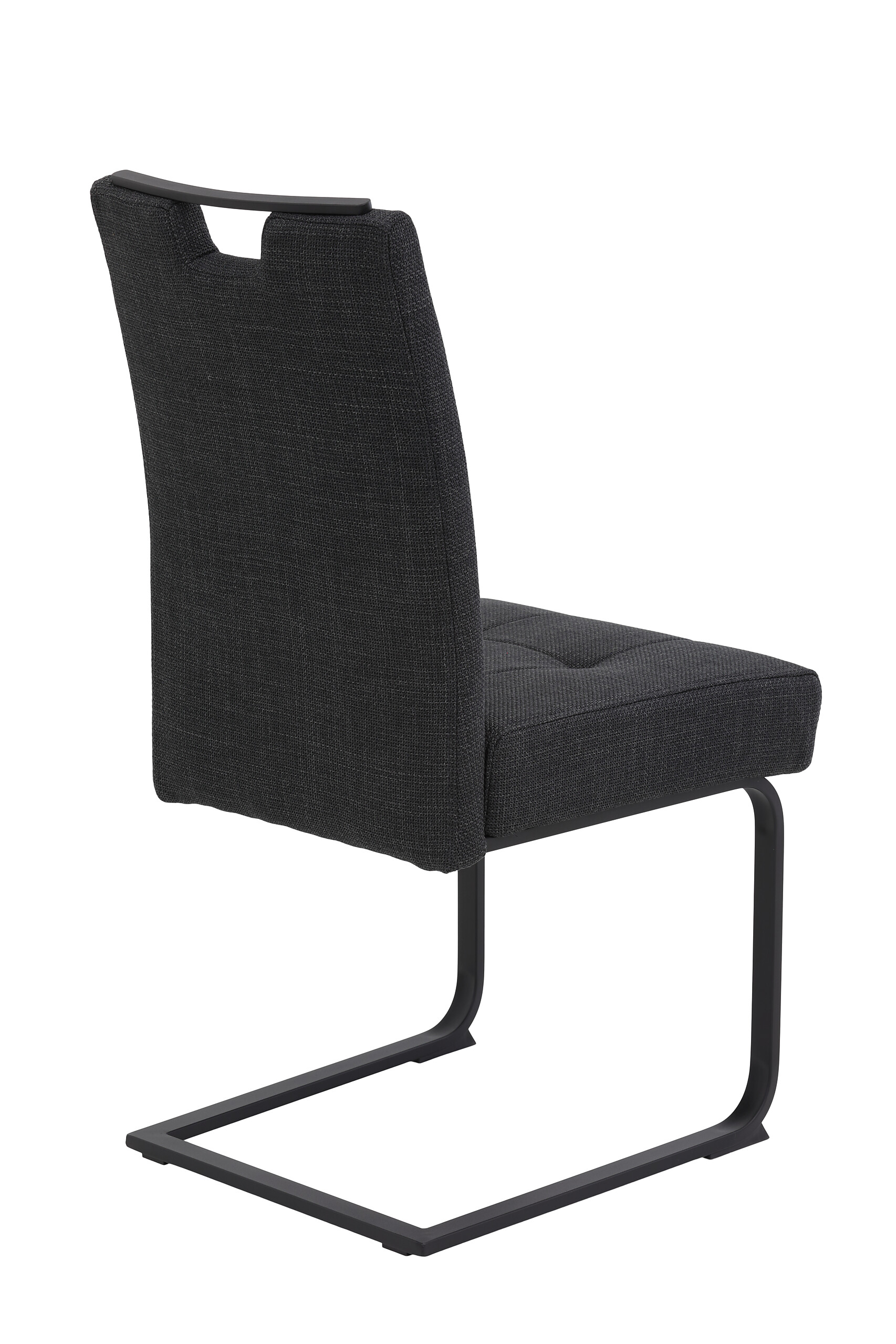 Schwingstuhl Wien anthrazit schwarz Microfaser Metall
