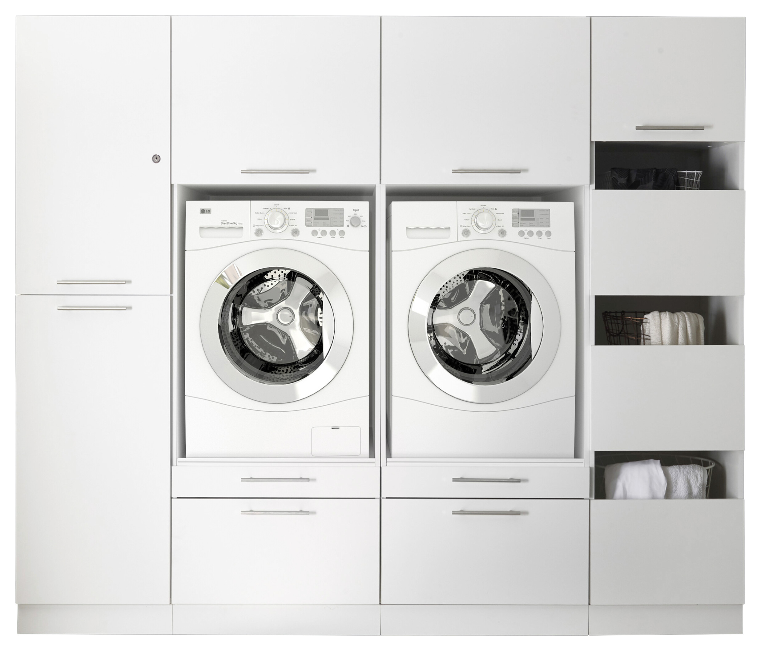 Respekta Hauswirtschaftsraum-Set Clara weiß matt B/H/T: ca. 234,8x200x67,6 cm