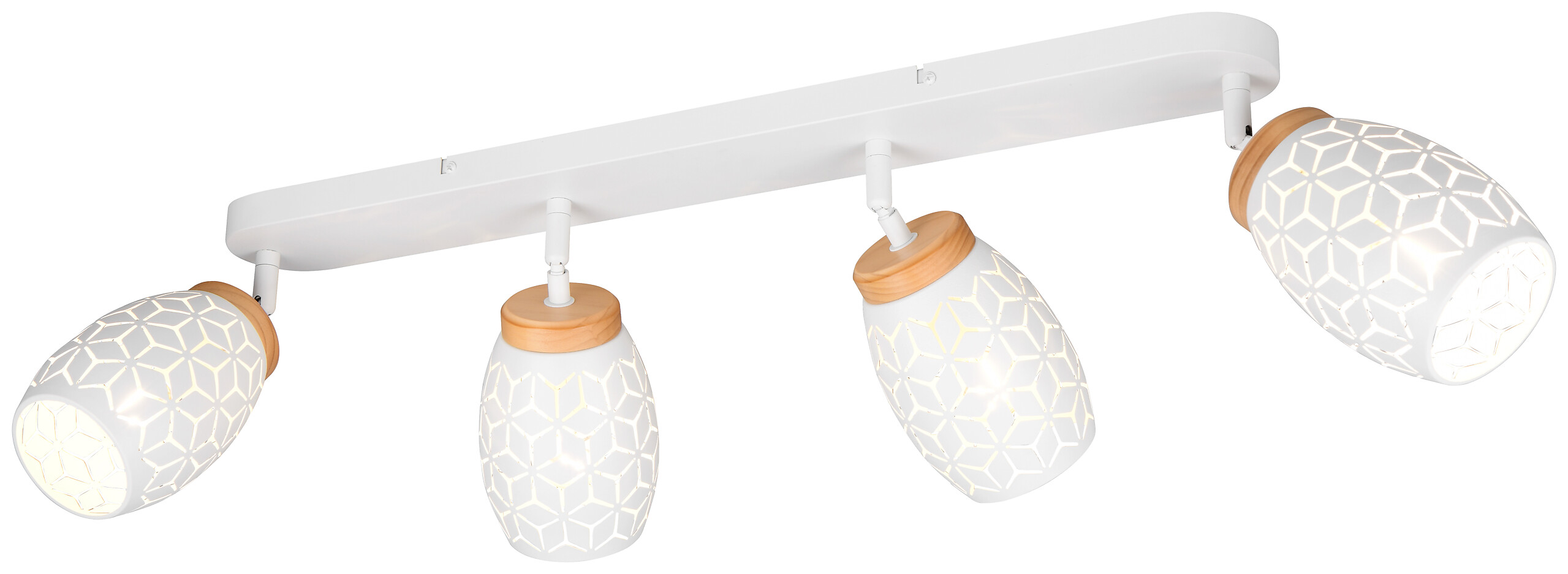 Reality Leuchten Spots Bidar weiß Metall B/H/L: ca. 74x27x12 cm E14 4 Brennstellen