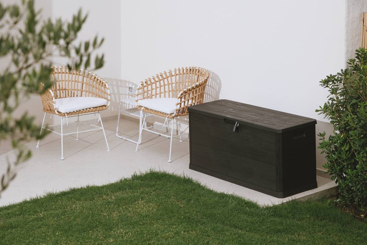 Toomax Aufbewahrungsbox Woodys 280 anthrazit Kunststoff B/H/T: ca. 118x56x45 cm