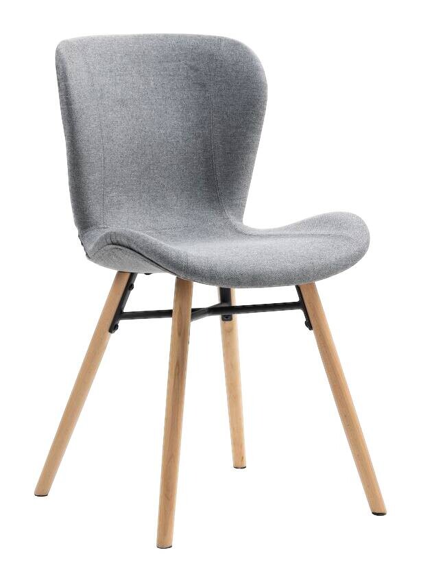 Stuhl Florenz hellgrau Microfaser B/H/T: ca. 47x80x52 cm