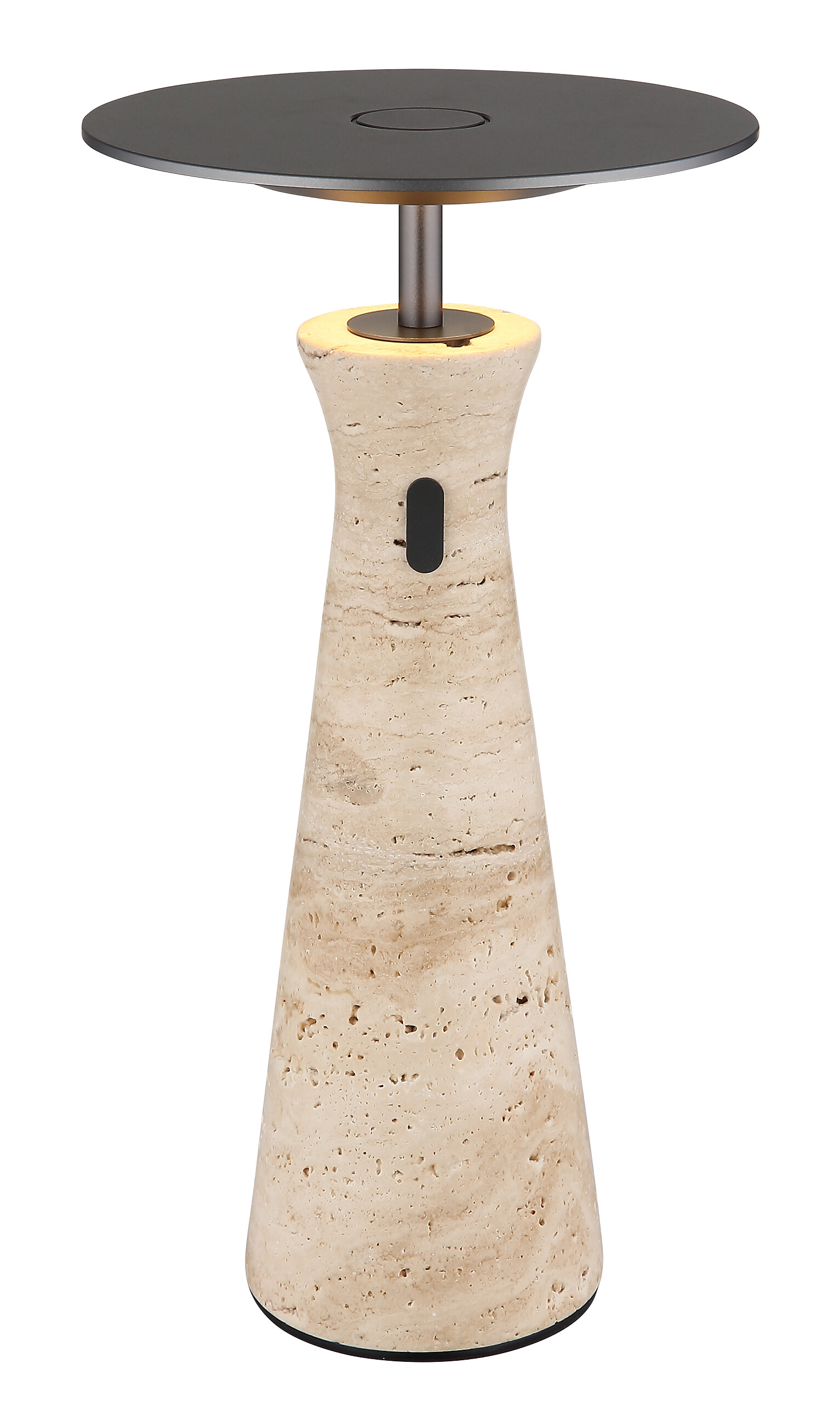 GLOBO Tischleuchte Graphit grau Opal Aluminium Stein H/D: ca. 33,6x20 cm 1 Brennstellen