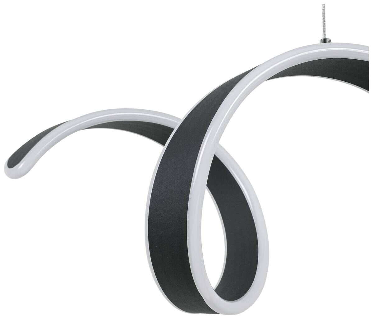 Nolo LED-Pendelleuchte Gabriella schwarz Metall Kunststoff B/H/L: ca. 18x120x92 cm