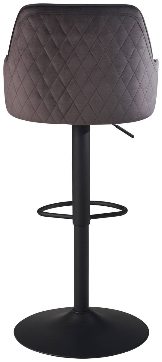 Barhocker grau Samt B/H/T: ca. 45x106x45 cm