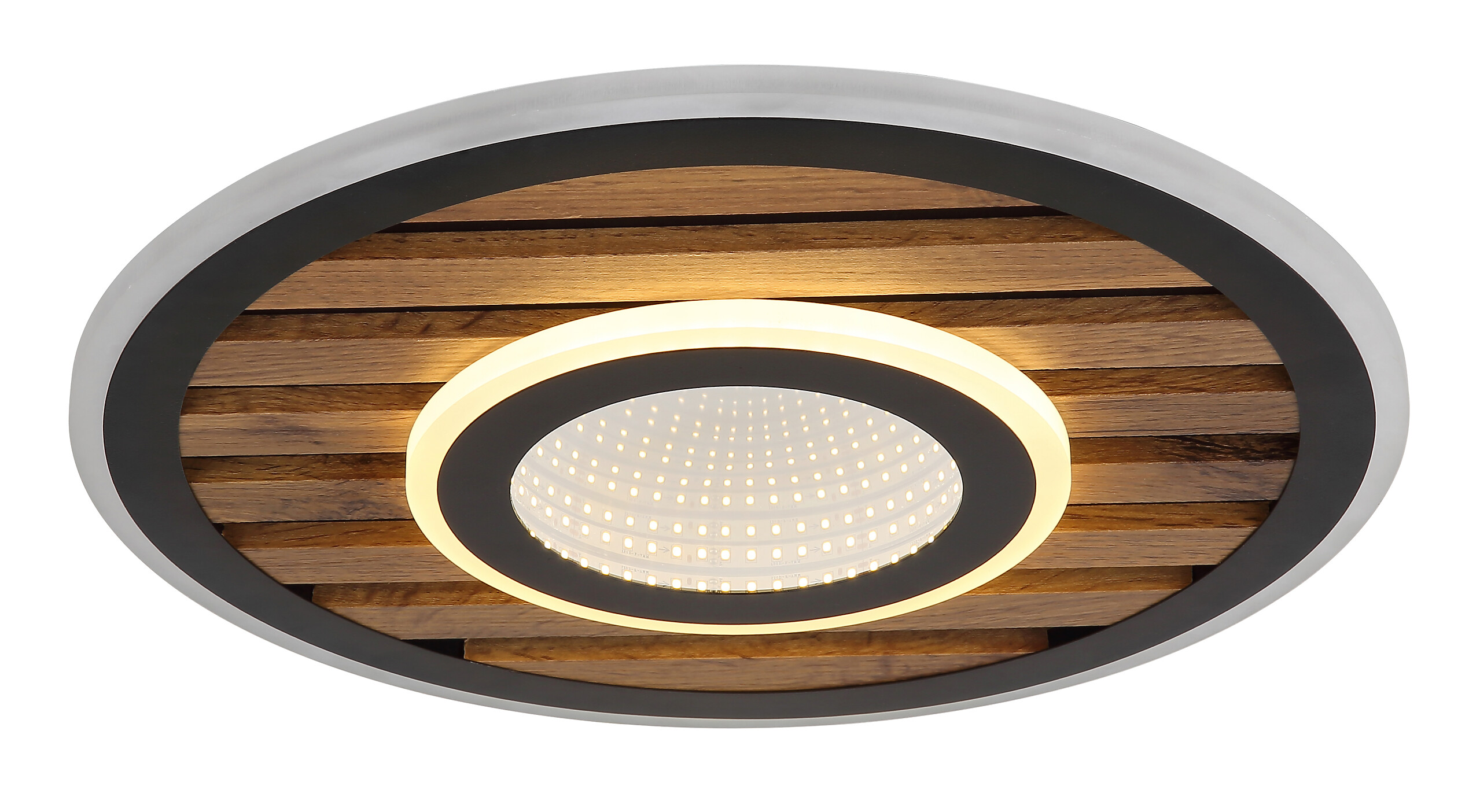 GLOBO Deckenleuchte Opal mattschwarz Metall MDF H/D: ca. 6x40 cm 1 Brennstellen