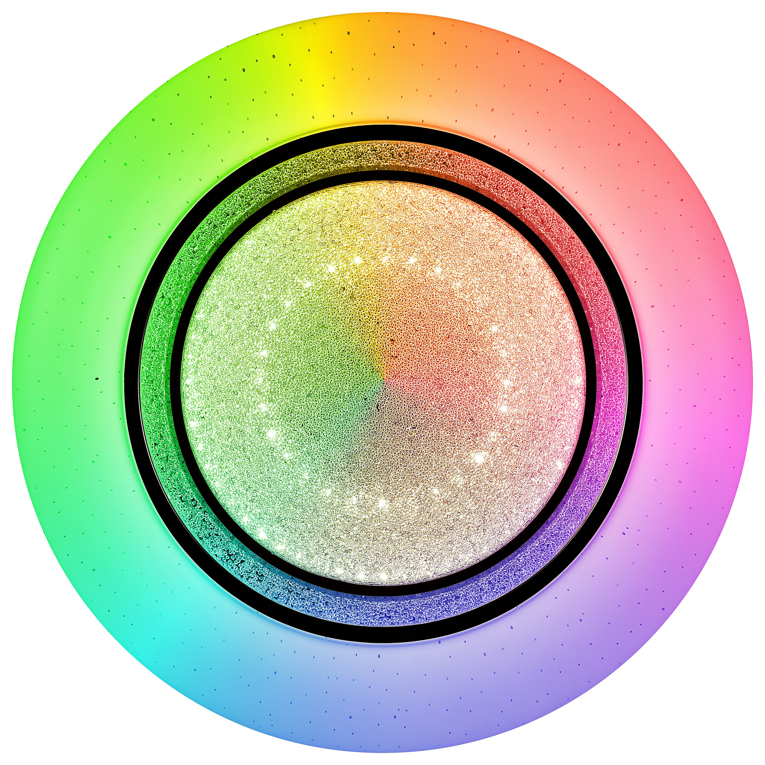 POCOline Deckenleuchte Arcenciel Chrom Metall Kunststoff H/D: ca. 7x38 cm 1 Brennstellen