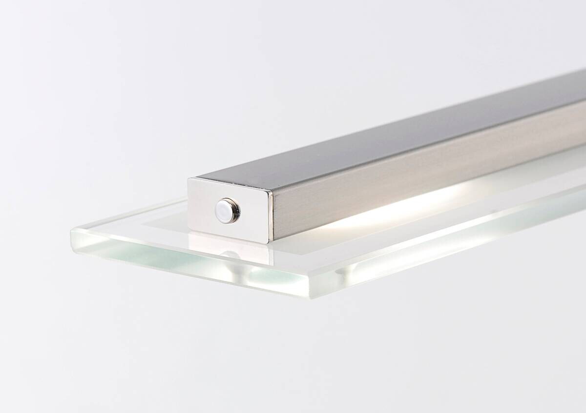 Fischer & Honsel LED-Pendelleuchte 211224 nickel matt Chrom Glas Metall B/H/T: ca. 88x150x9 cm 4.0 Brennstellen