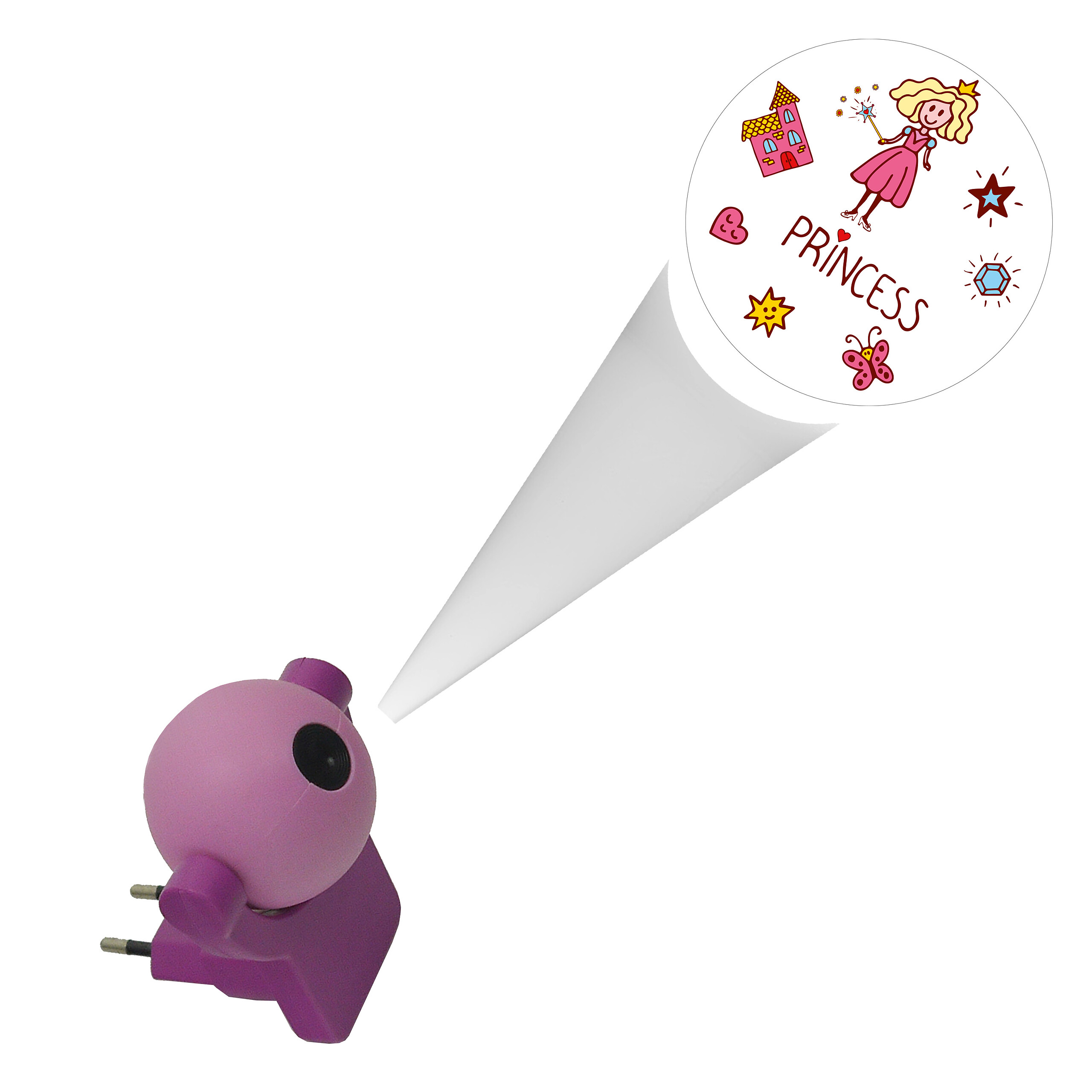 Niermann Stecker-Nachtlicht Prinzessin pink rosa Kunststoff