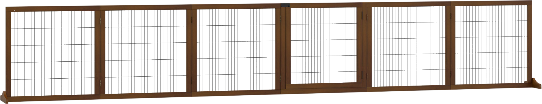 PawHut Absperrgitter kaffee Kiefer B/H/L: ca. 36x70x432 cm