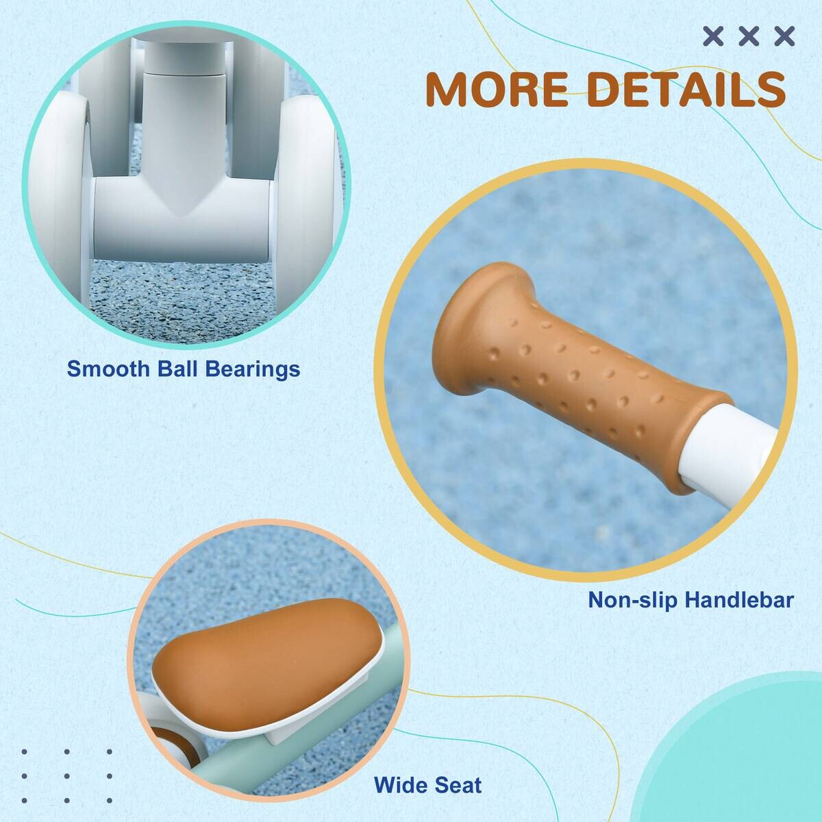 AIYAPLAY Kinderlaufrad weiß B/H/L: ca. 27x39x56 cm