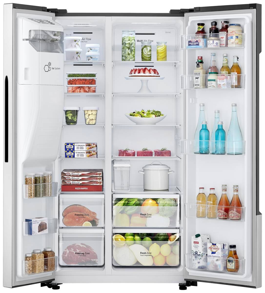 LG Side-by-Side GSM32HSBEH silber B/H/T: ca. 91x178,7x69,3 cm