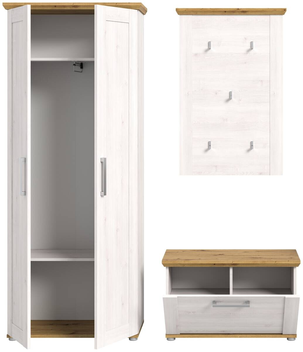 Garderobe Verona Sibiu Lärche Nachbildung Eiche Artisan Nachbildung B/H/T: ca. 175x196x39 cm