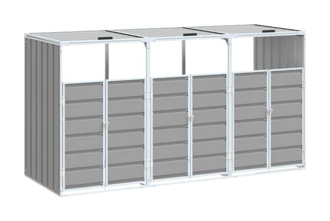 vidaXL Mülltonnenbox grau