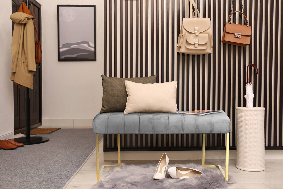 Sitzbank Rare 201 grau B/H/T: ca. 47x48x100 cm