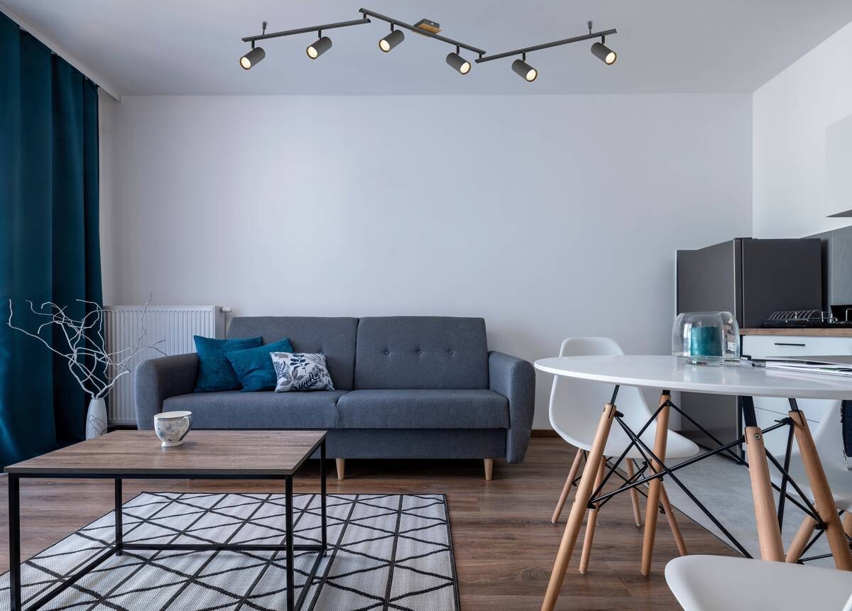 GLOBO Strahler 57910-6G Robby Graphit Metall B/H/L: ca. 10x18,5x180 cm GU10 6 Brennstellen