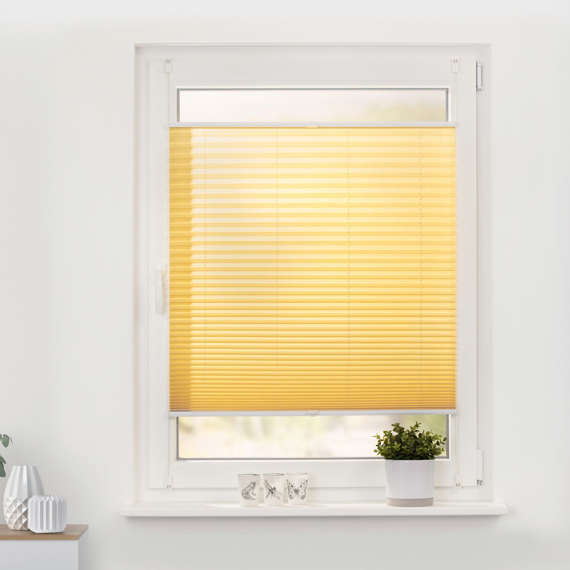 LICHTBLICK Spannplissee gelb B/L: ca. 55x130 cm