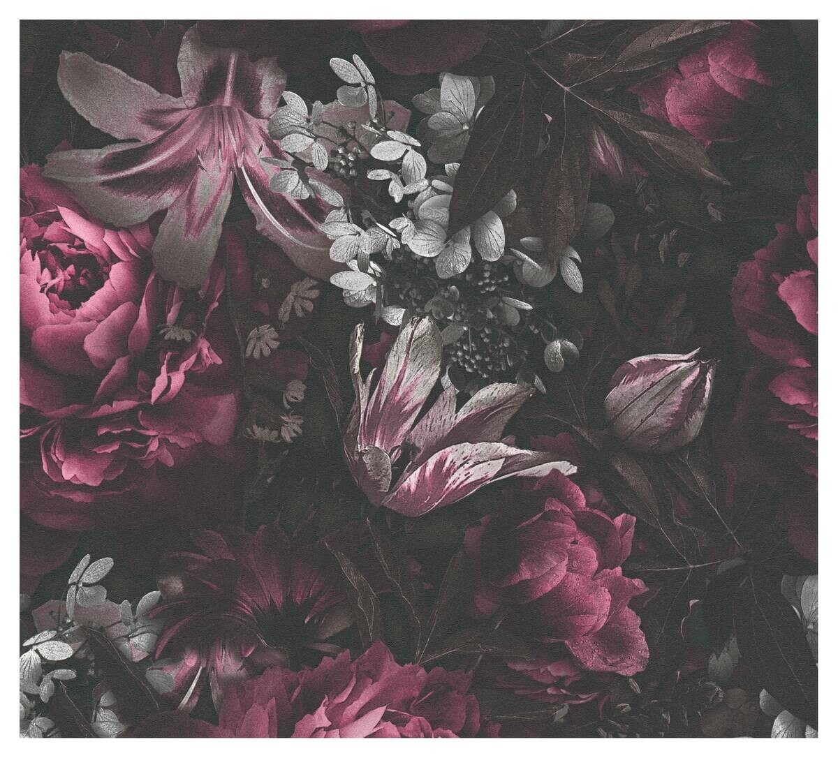 A.S.Creation Tapete schwarz lila grau B/H/D: ca. 52x250x7,5 cm