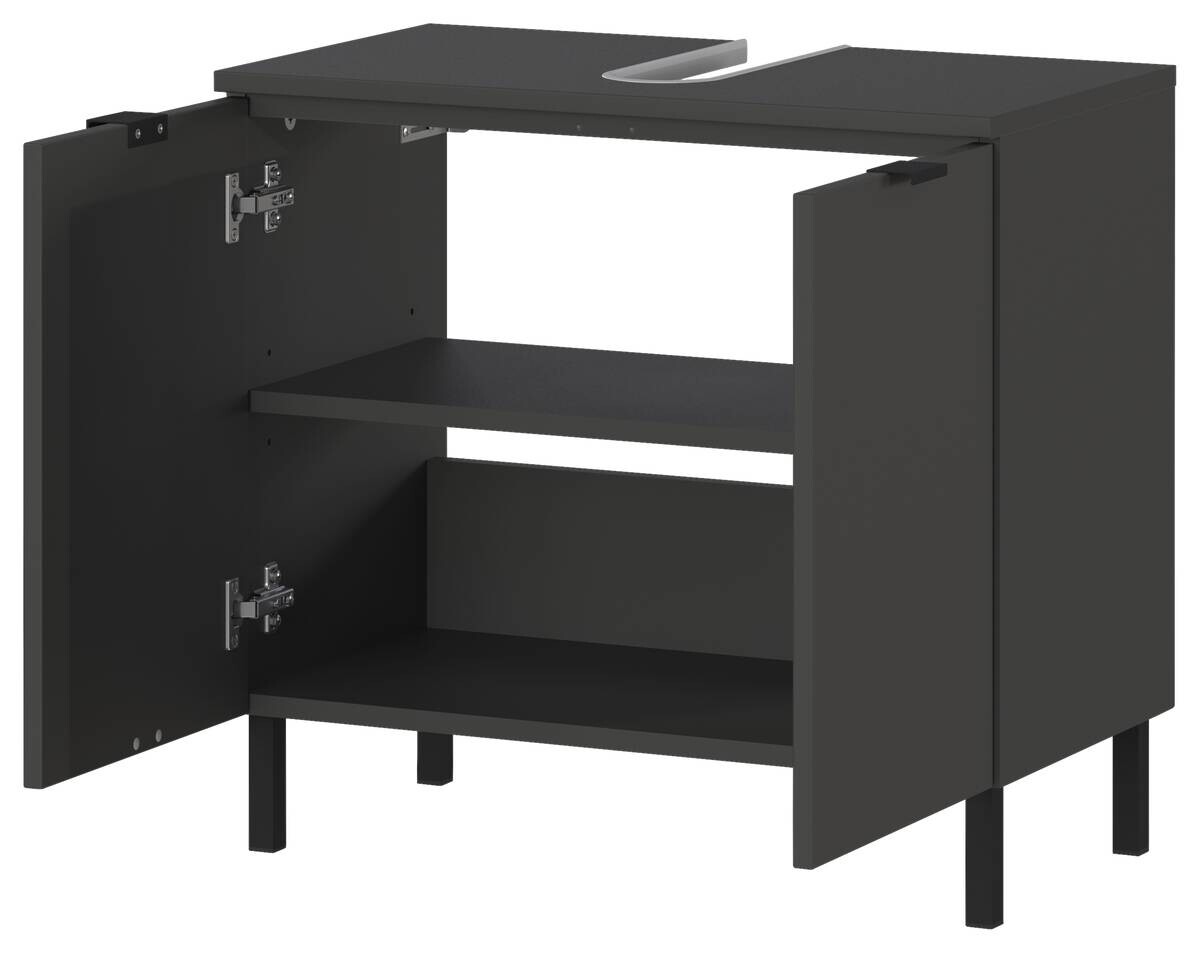 Waschbeckenunterschrank 1980-547 Graphit B/H/T: ca. 60x56x34 cm