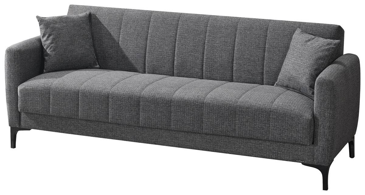 Schlafsofa Rovigo anthrazit Microfaser B/H/T: ca. 214x84x83 cm