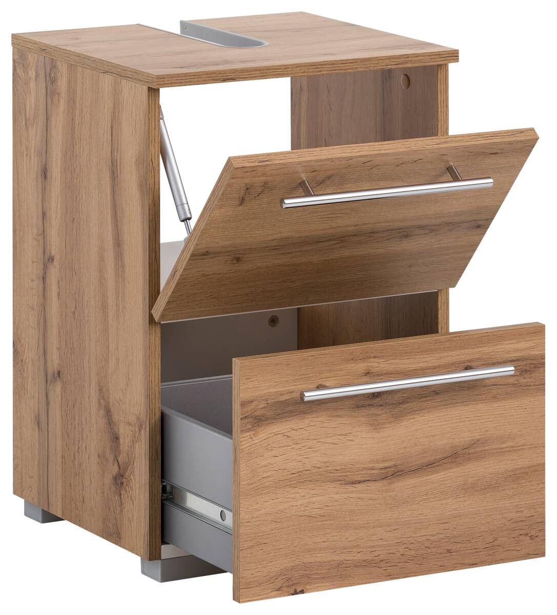 Waschbeckenunterschrank Carlos Eiche Landhaus Nachbildung B/H/T: ca. 40,2x59,1x35 cm