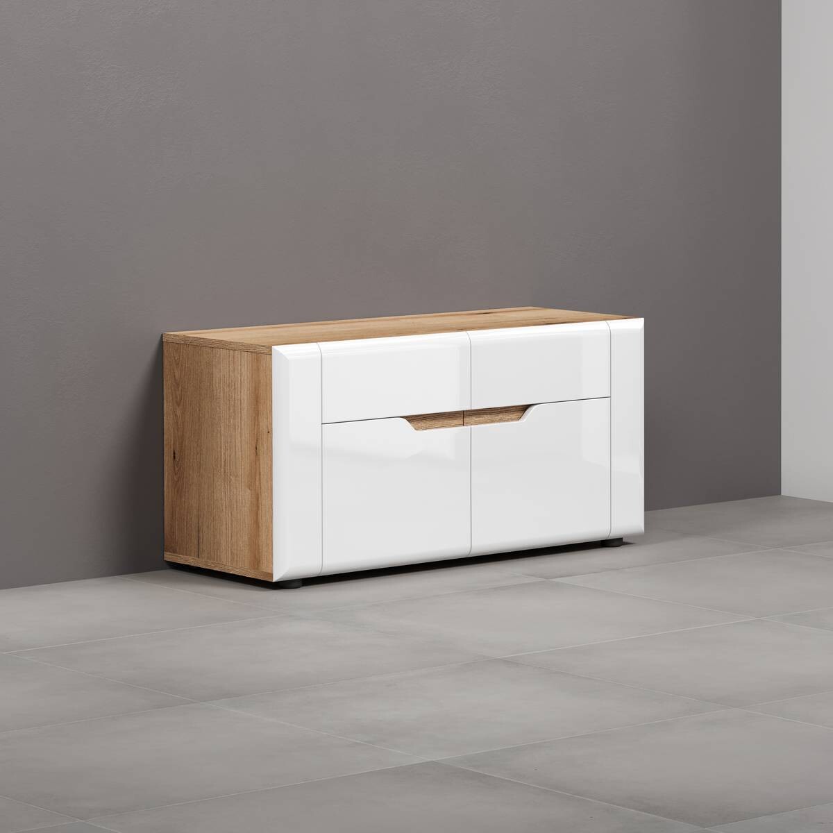 Sitzbank Marlon Eiche Evoke Coast Nachbildung weiß Hochglanz B/H/T: ca. 91x44x38 cm Sitzbank Marlon Eiche Evoke Coast Nachbildung weiß Hochglanz B/H/T: ca. 91x44x38 cm