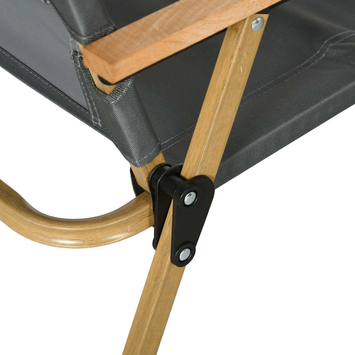 Outsunny Campinstuhl 2er Set dunkelgrau Stoff B/H/L: ca. 59x78x54 cm