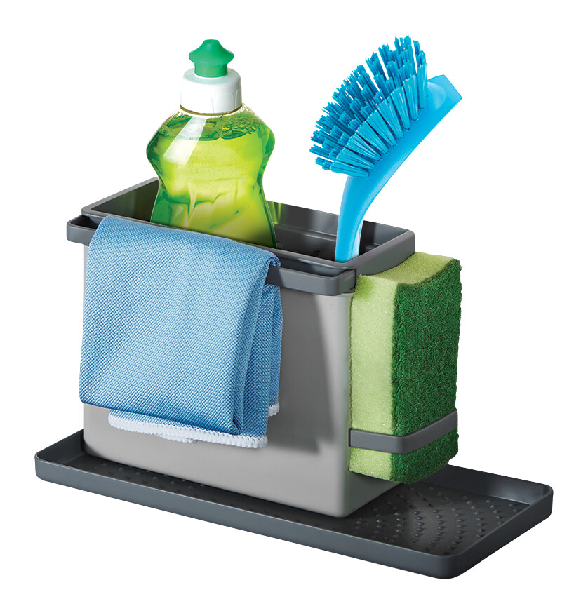 Metaltex Spülbecken-Organizer grau Kunststoff