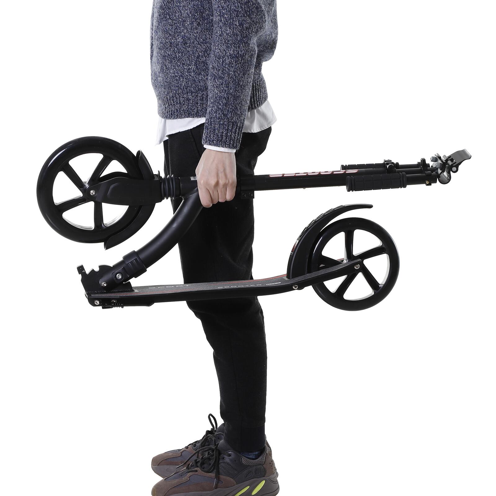 HOMCOM Tretroller schwarz B/H/L: ca. 37,5x101,5x92,5 cm