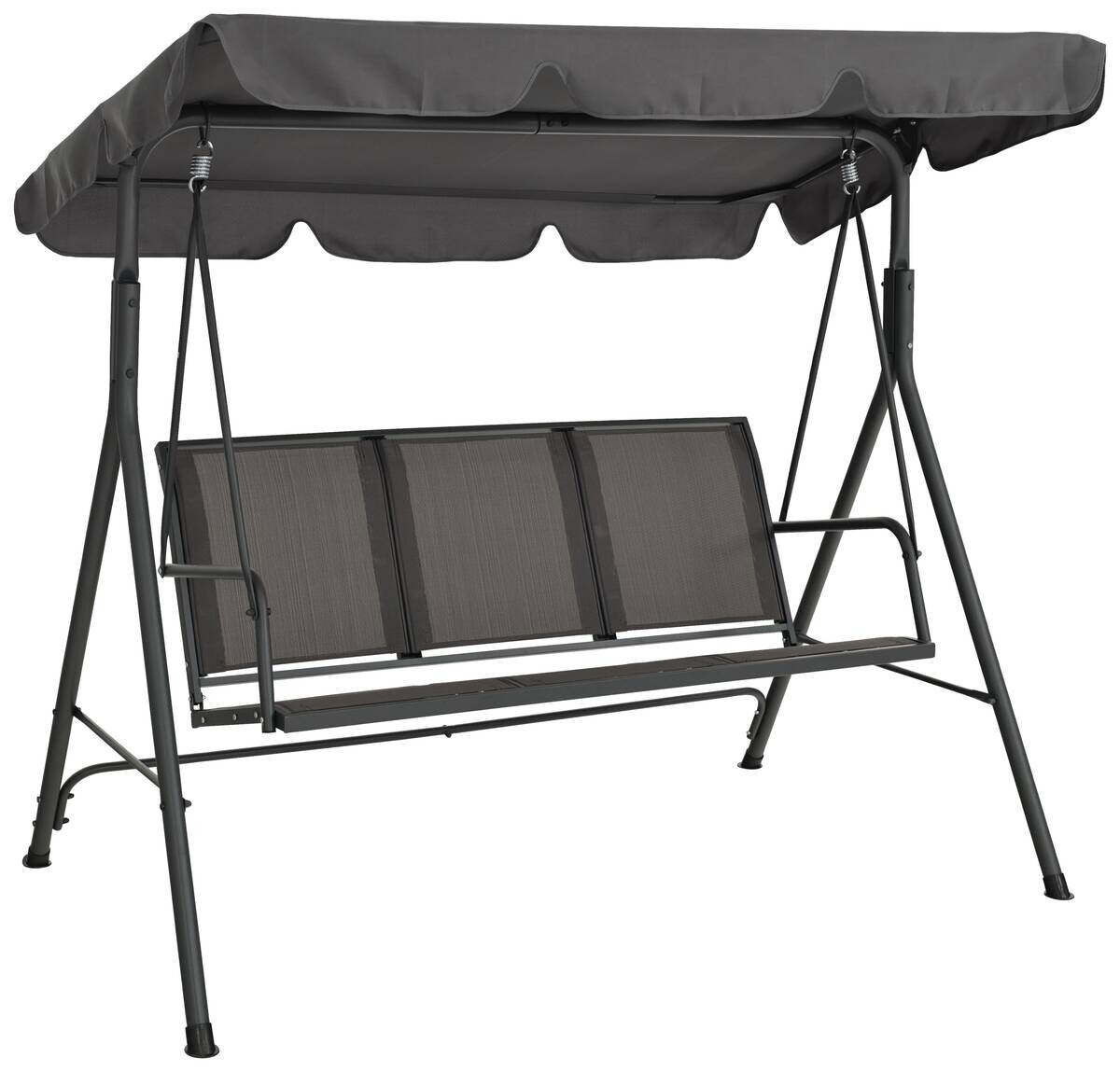 POCOline Hollywoodschaukel dunkelgrau Stahlrohr B/H/L: ca. 110x153x170 cm