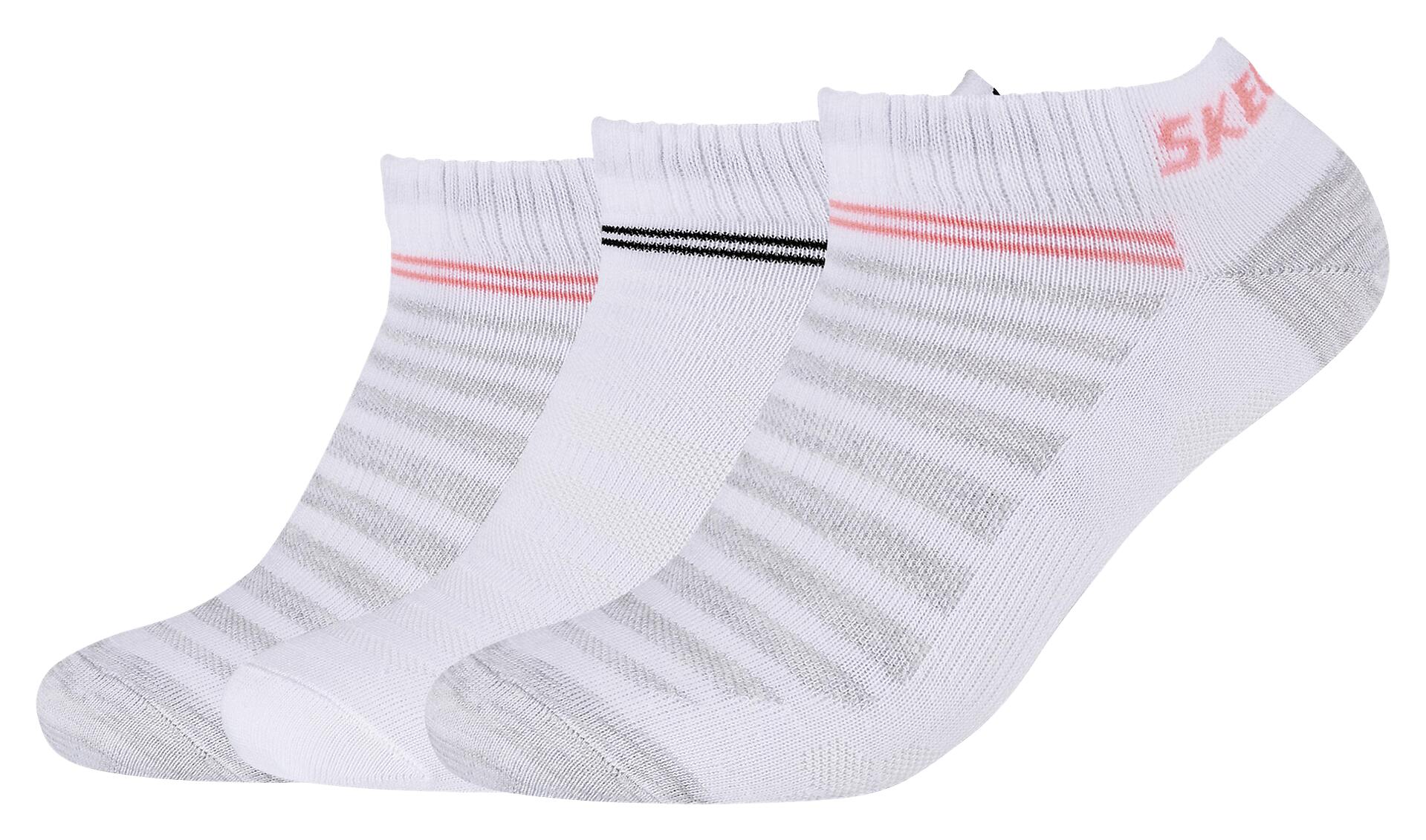 Skechers Damen & Herren-Socken Skechers Weißmix 3 Packstücke Größe 39-42