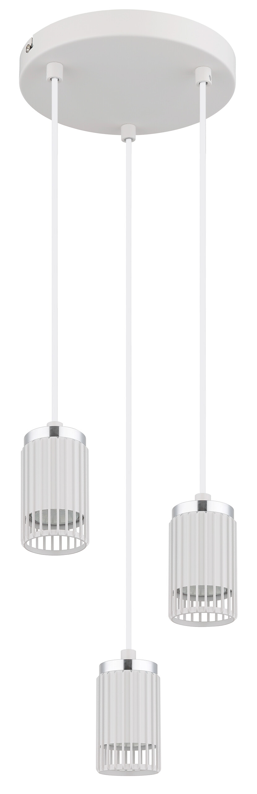 GLOBO Pendelleuchte weiß Metall Aluminium H/D: ca. 115,5x21 cm GU10 3 Brennstellen GLOBO Pendelleuchte weiß Metall Aluminium H/D: ca. 115,5x21 cm GU10 3 Brennstellen