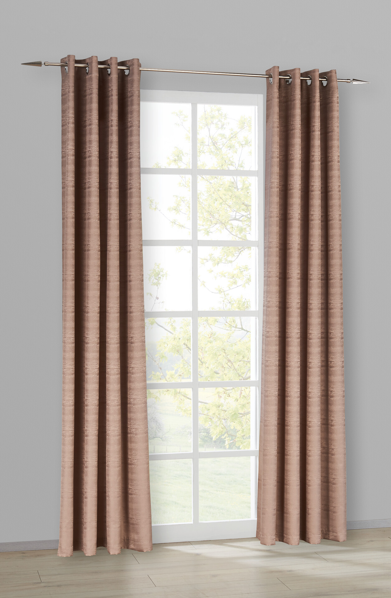 ACUS design collection Ösenvorhang Turin taupe B/L: ca. 140x245 cm
