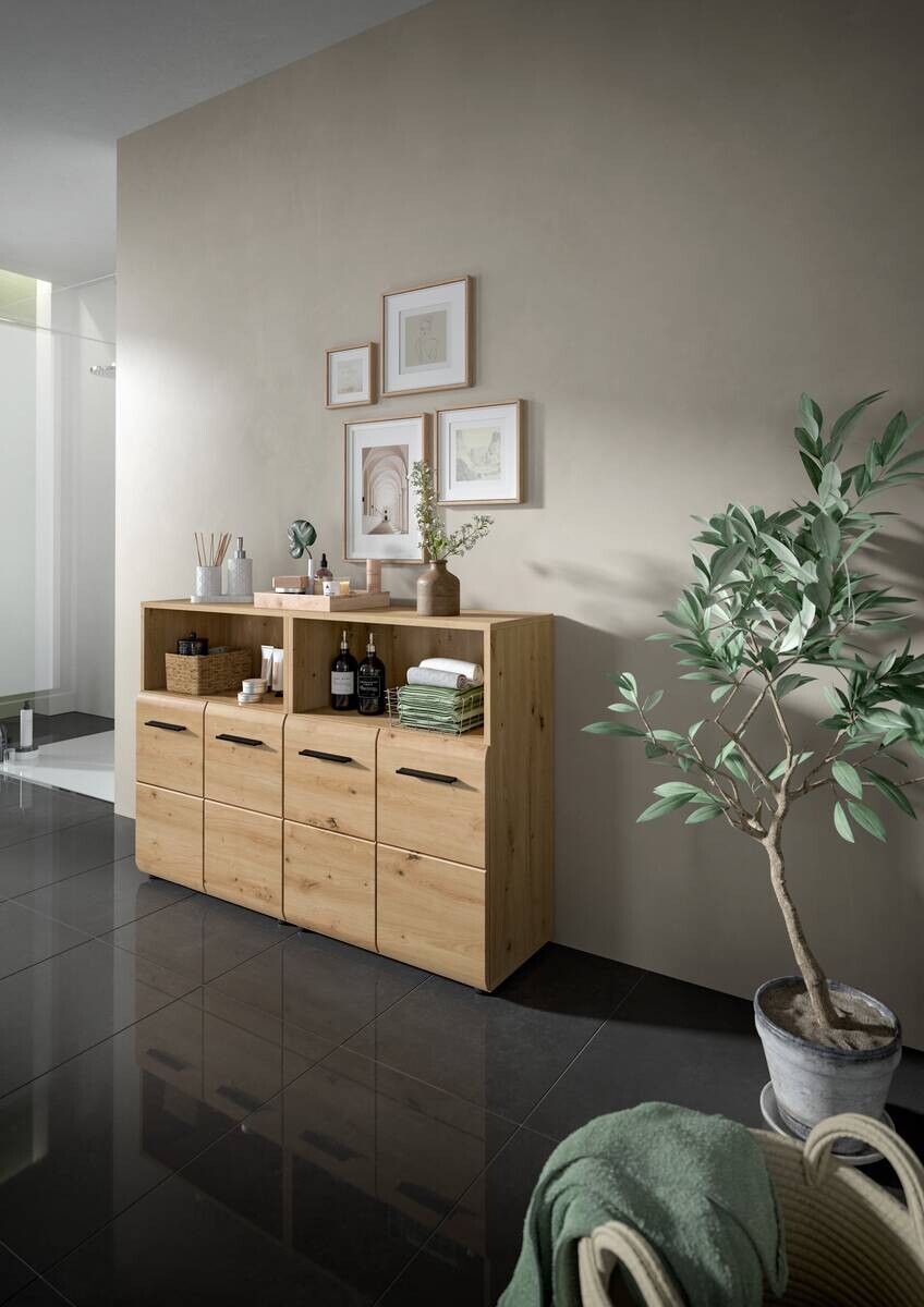 Badezimmer-Set Ice Artisan Oak Nachbildung B/H/T: ca. 120x80x30 cm