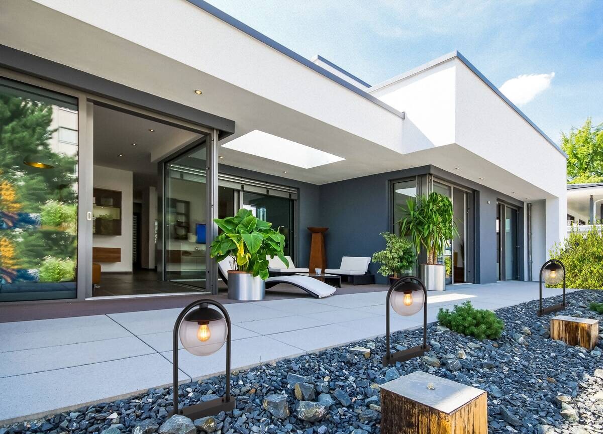 Außenleuchte schwarz H/D: ca. 50x32 cm